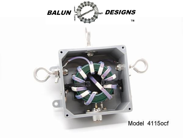 Balun Designs model 4114ocf balun rated at 3 kW